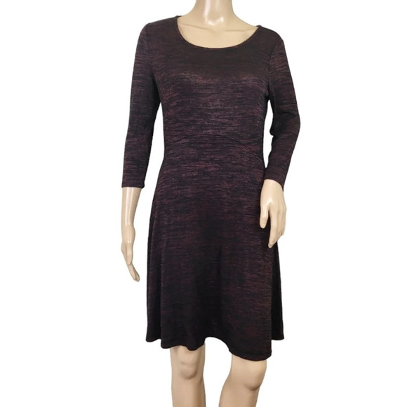 Apt. 9 Fit and Flare Dress Marled Knit Midi - Picture 1 of 5